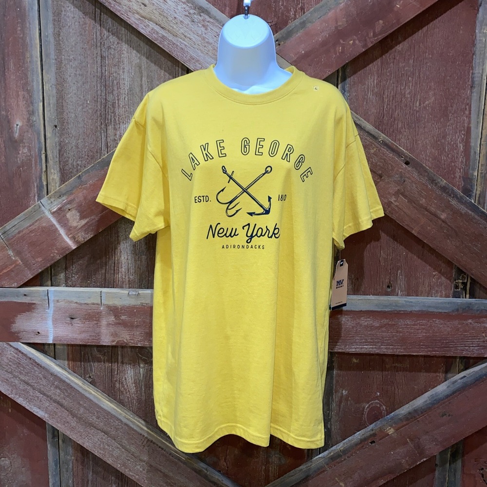 MV Sport MV Green Lake George NY Shirt Men Large Ginger Mustard Adirondack 21459